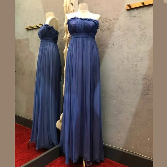 LAILA DRESS CHIFFON MAXI PURPLE BLUE SIZE 4 SMALL - Picture 7 of 16